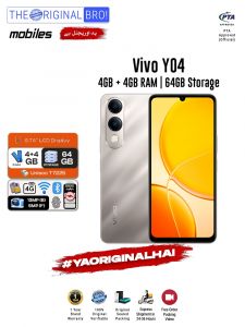 Vivo Y04 - 4GB RAM - 64GB Storage - Easy Monthly Installments - PTA Approved - 1 Year Official Warranty - The Original Bro Mobiles - TOB70